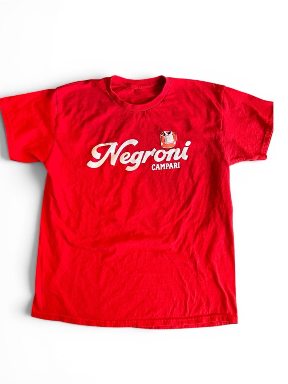 Negroni Campari T-Shirt Men’s M Red Graphic Tee Cocktail Bar Streetwear